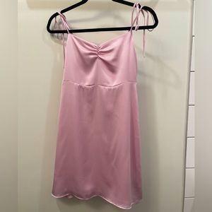 BP Light Pink Mini Slip Dress w/ Tie Straps - Sz S
